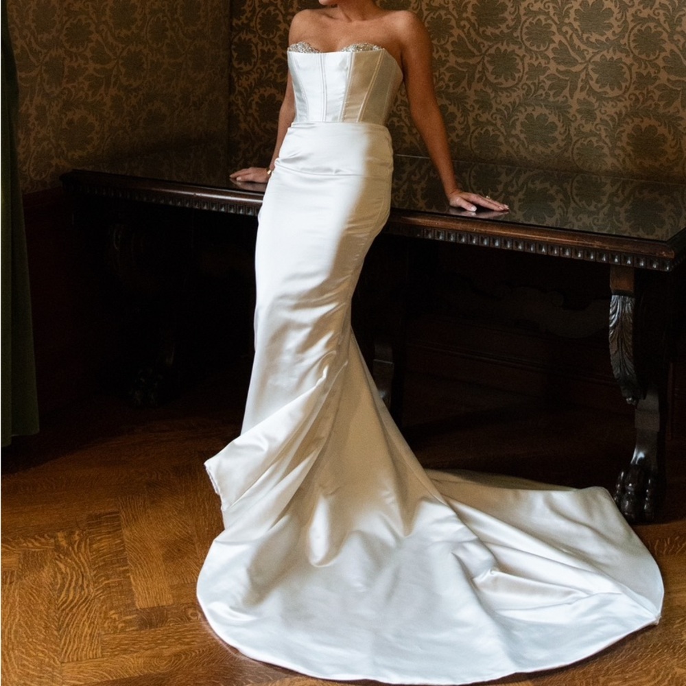 Lazaro Satine Wedding Gown